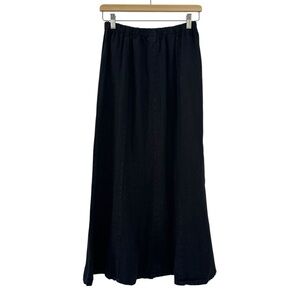 Sold Match Point Women’s Linen Black Maxi Skirt Size S